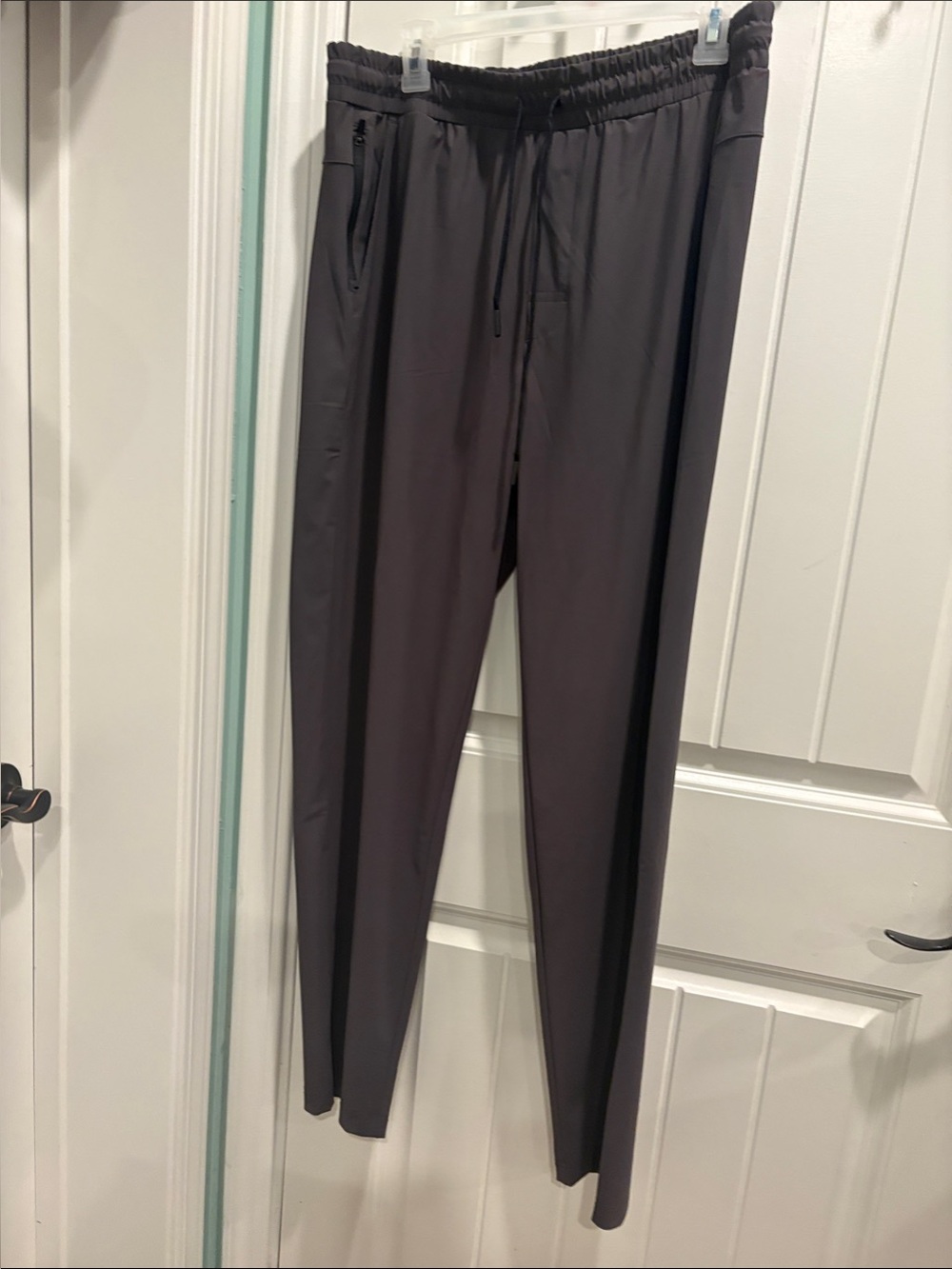 Men's Elastic Waist Performance Pants - Charcoal Gray RBX size large